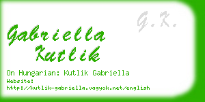 gabriella kutlik business card